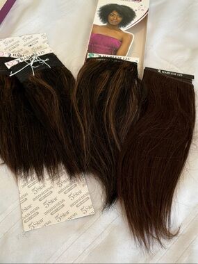 Remy Human Hair Extensions - Brown 4 pieces exact color unknown